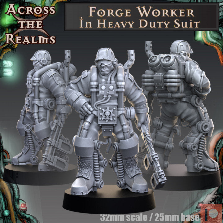 Forge Worker in Heavy Duty Suit - Off Duty - Across the Realms 32mm