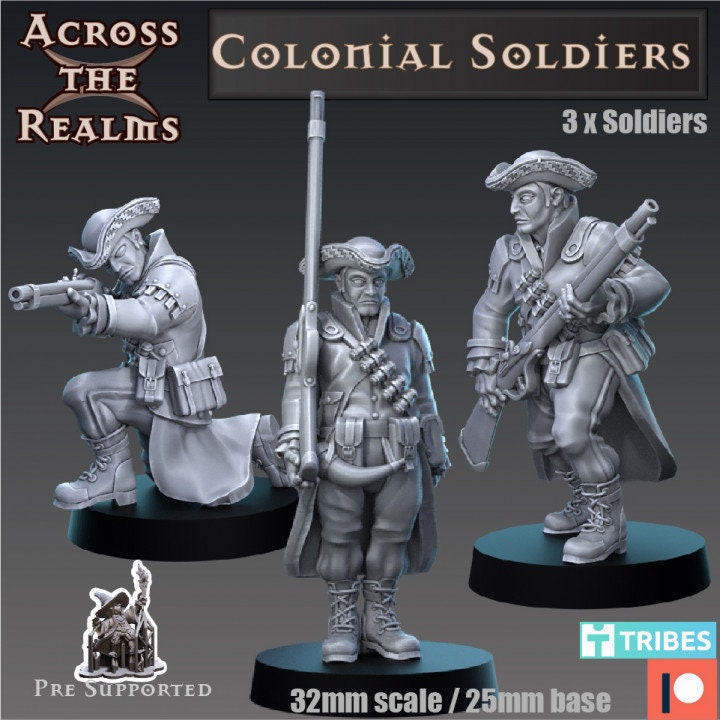 Colonial Soldiers - Across the Realms 32mm