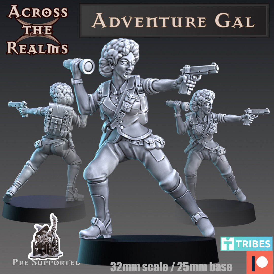 Adventurer Gal - Across the Realms 32mm