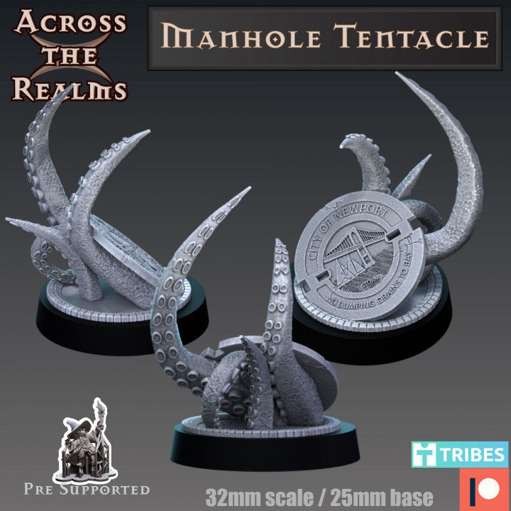 Manhole Tentacle - Across the Realms 32mm