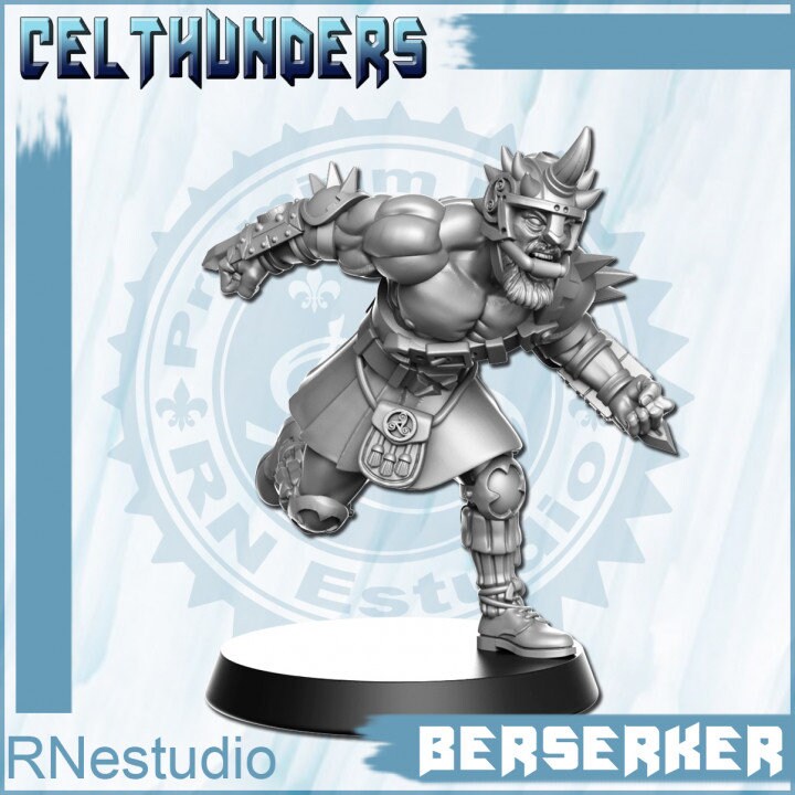 12 Berserker Celthunders - Fantasy Football - Rnestudio 32mm