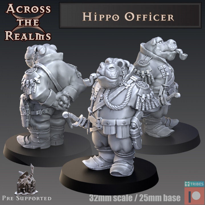 Hippo Officer - Across the Realms 32mm