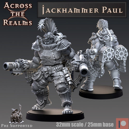 Jackhammer Paul - Ganger boss - Across the Realms 32mm