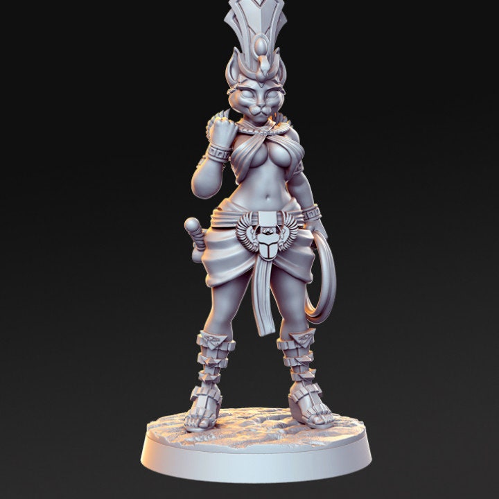 Cathramun - Egyptian god - Rnestudio 32mm