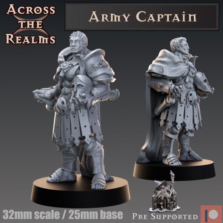 Army Captain - Across the Realms 32mm