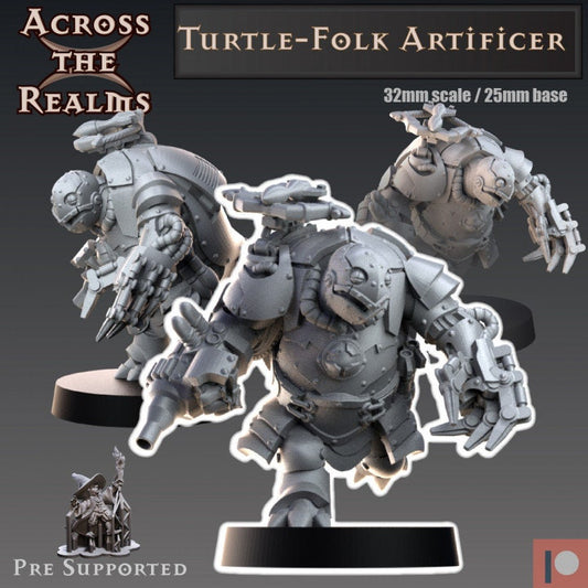 Turtle-Folk Artificer - Across the Realms 32mm