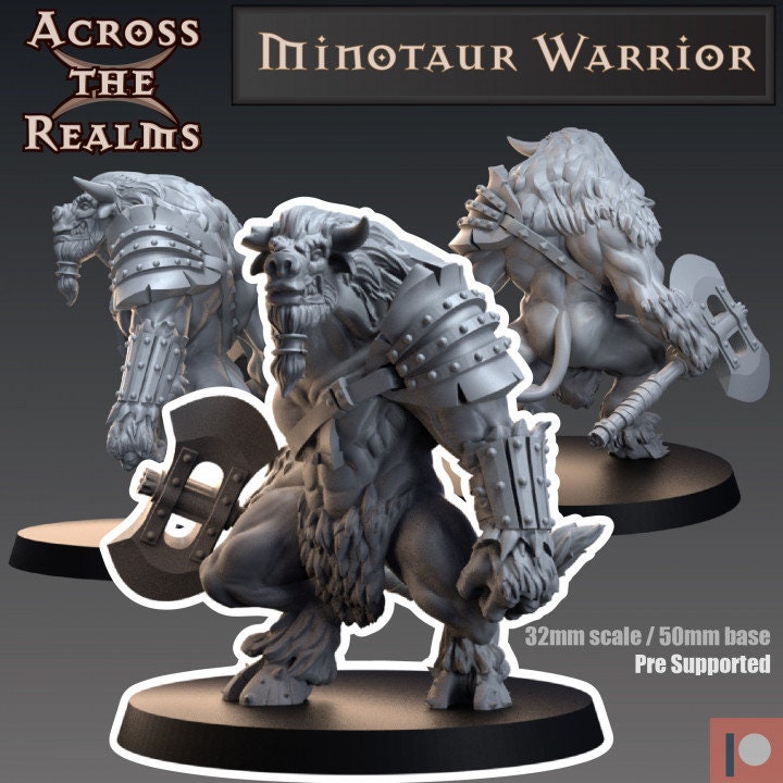 Minotaur Warrior - Across the Realms 32mm