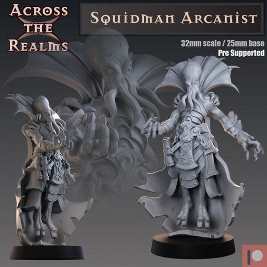 Squidman Arcanist - Across the Realms 32mm