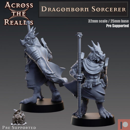 Dragonborn Sorcerer - Across the Realms 32mm