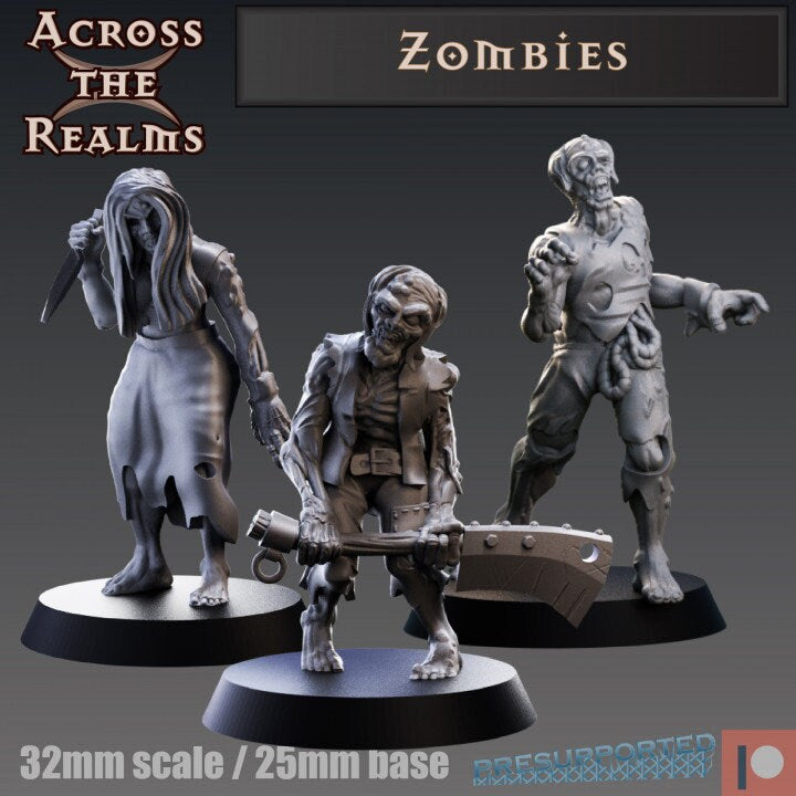 Zombies - Across the Realms 32mm