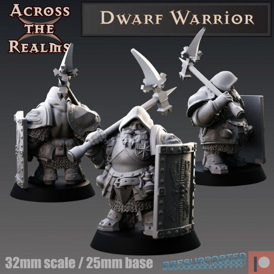 Dwarf Warrior - Across the Realms 32mm