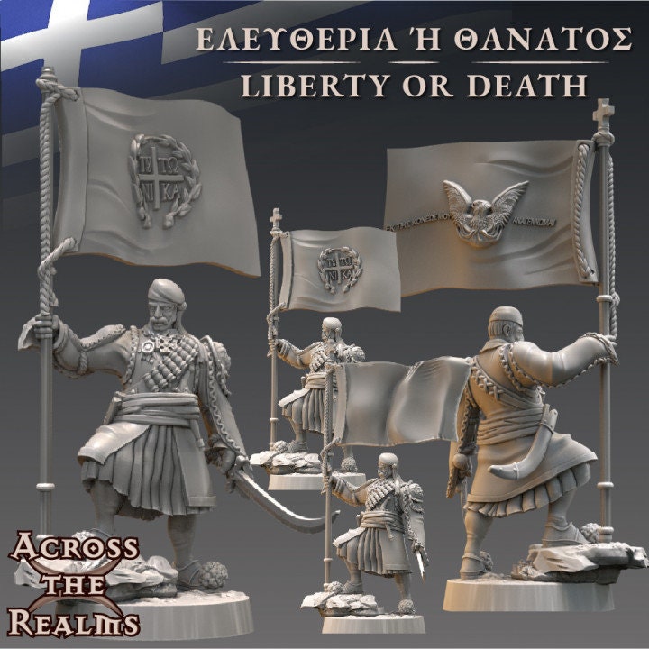 Greek war of Independence Standard Bearer - Across the Realms 32mm