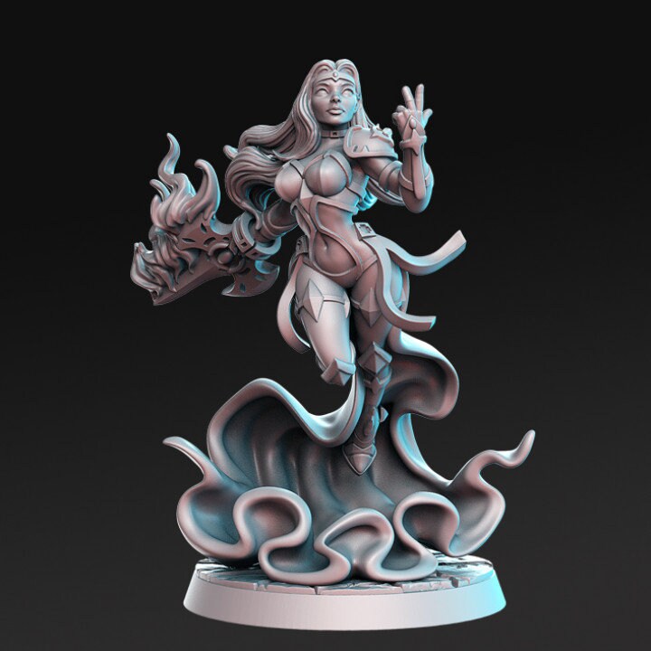 Levita - Female Arcane Wizard - Rnestudio 32mm