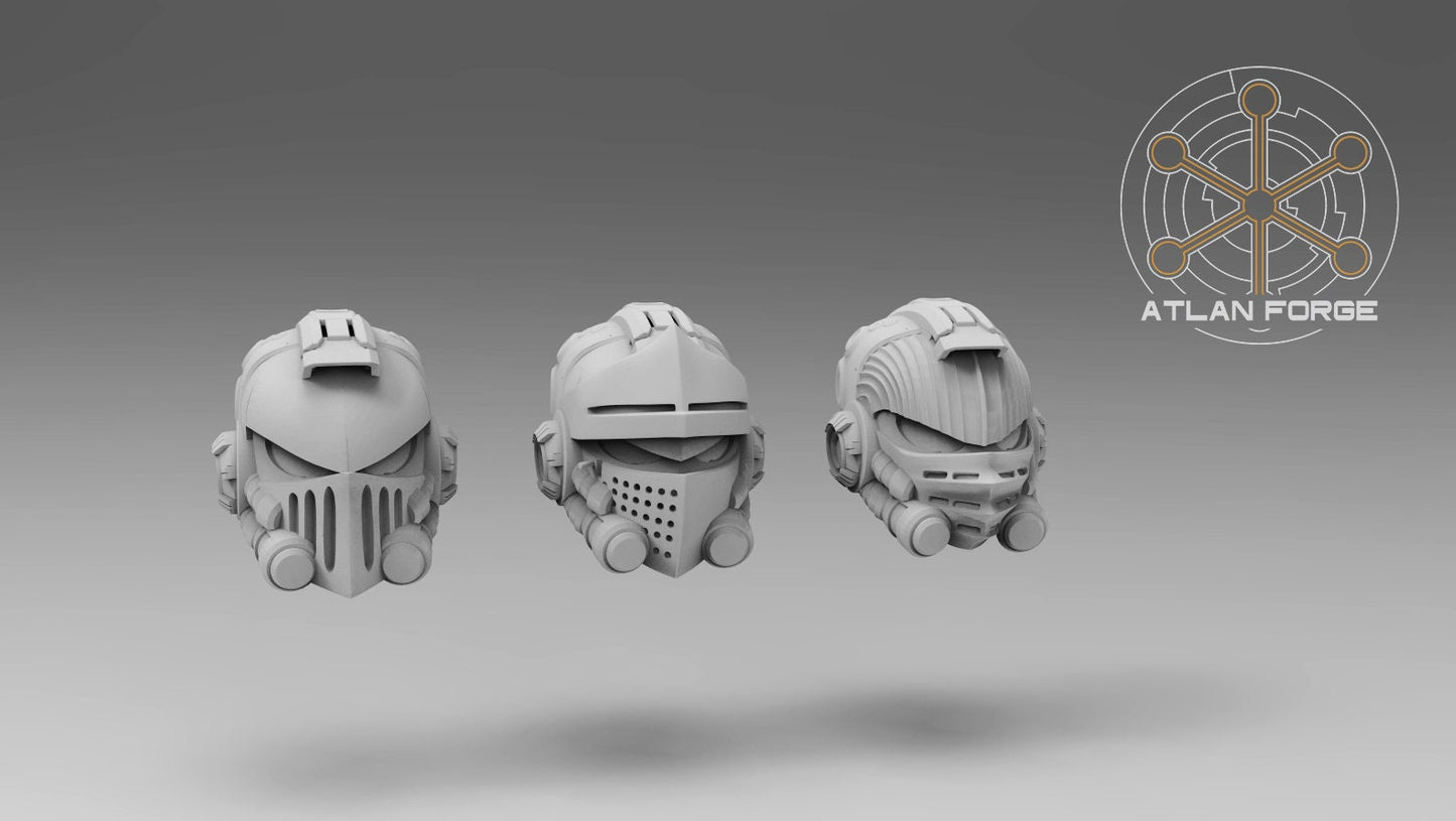 Helmets - Templar Crusaders - Bits - Atlan Forge