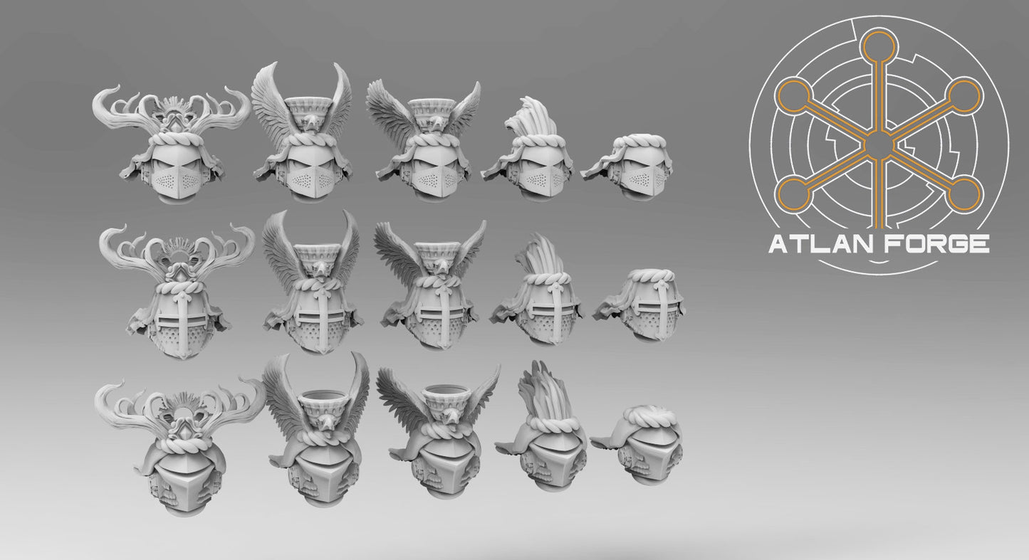 Helmets - Knights Templar Lancers - Bits - Atlan Forge