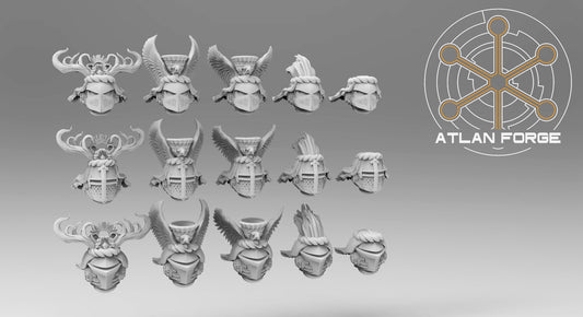 Helmets - Knights Templar Lancers - Bits - Atlan Forge