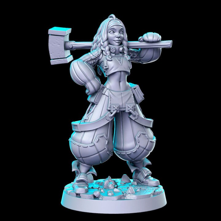 Phoebe (monster-hunting engineer) - Rnestudio 32mm