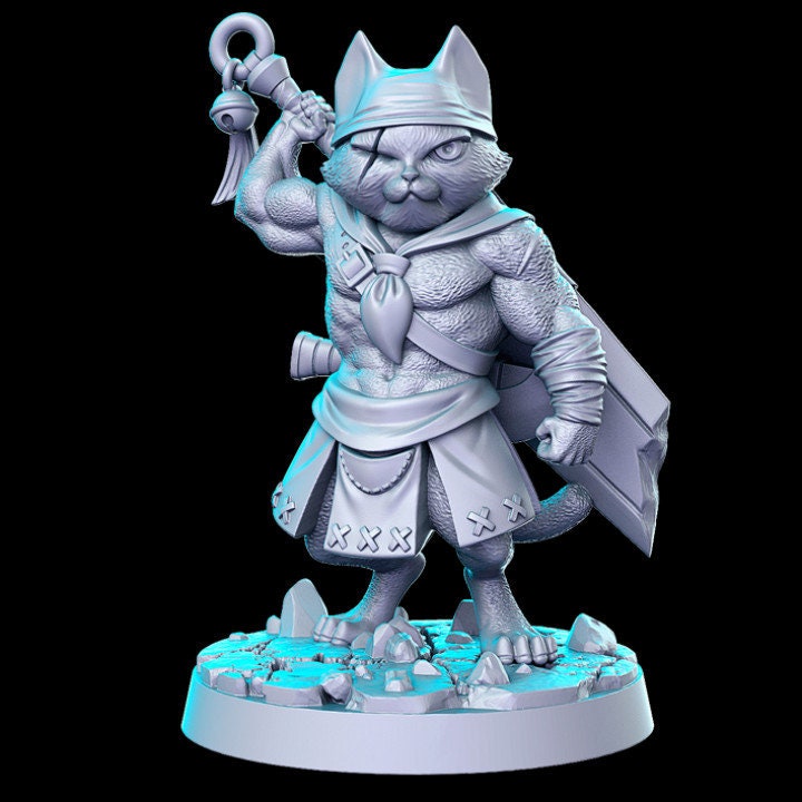 Morley (wandering cat-warrior) - Rnestudio 32mm