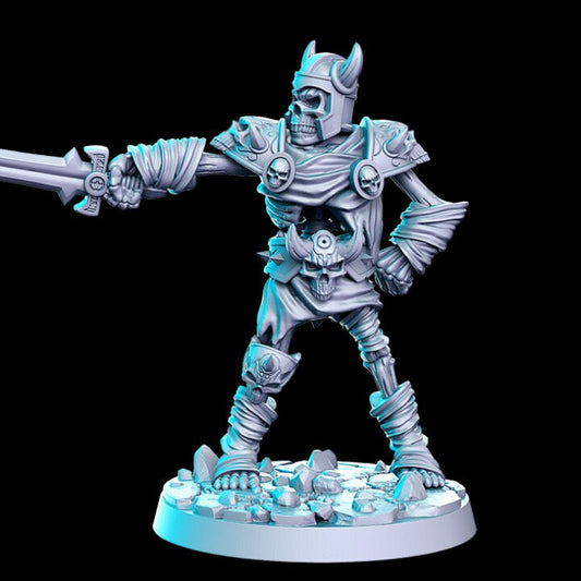 Skeleton Warrior with sword - Rnestudio 32mm