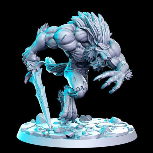 Moonfang (Werewolf Swordfighter) - Rnestudio 32mm