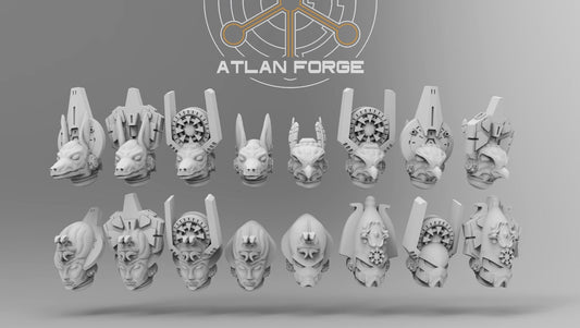 Helmets - Mages of Aegyptus - Bits - Atlan Forge