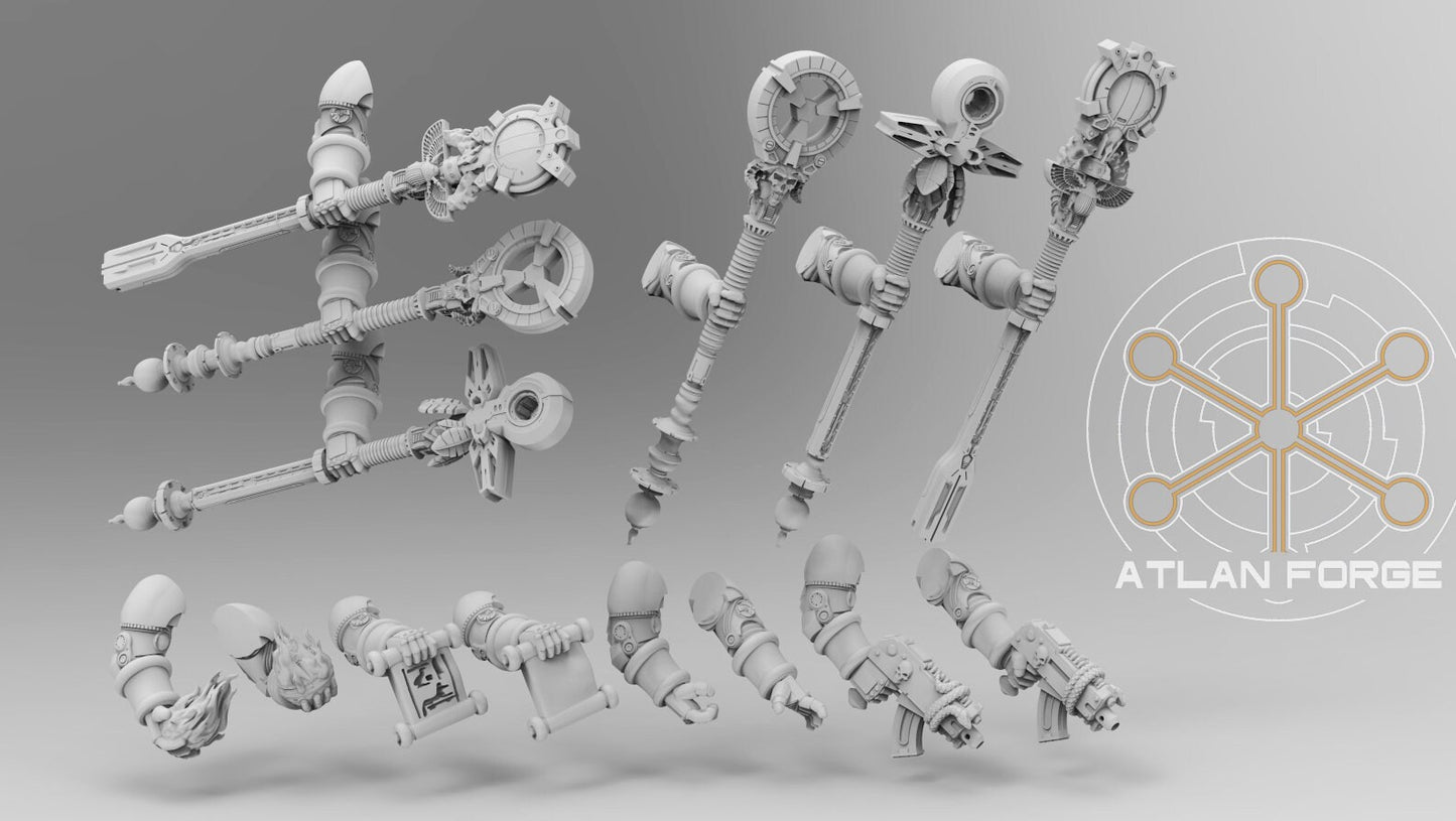 Arms and weapons - Mages of Aegyptus - Bits - Atlan Forge