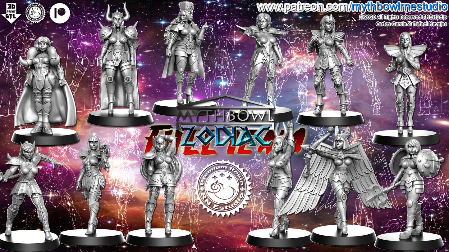 Zodiac Team 12 Fantasy Football miniatures - Rnestudio 32mm