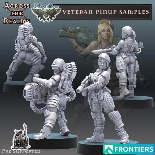 Veteran Pinup Samples - Across the Realms 32mm