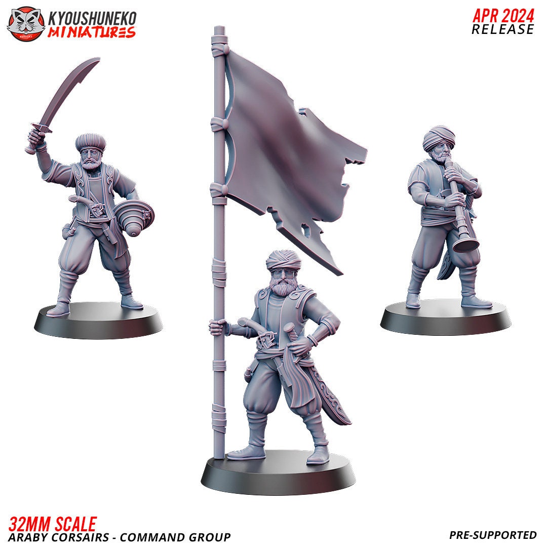 Araby Corsairs Command Group - Kyoushuneko Miniatures