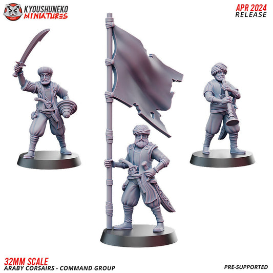 Araby Corsairs Command Group - Kyoushuneko Miniatures