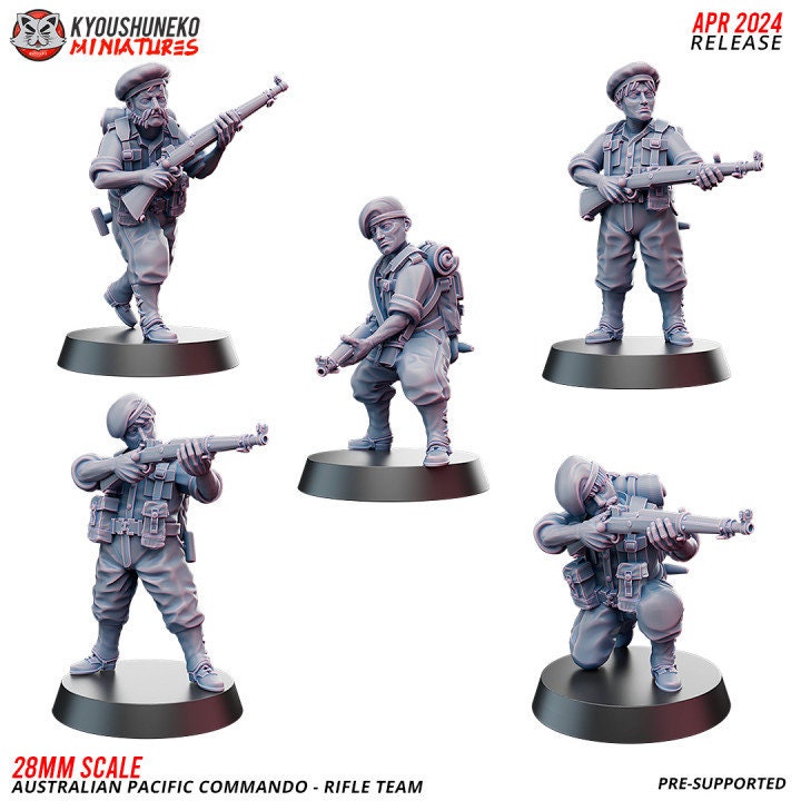 Riflemen - Australian Pacific Commando ww2 - Kyoushuneko Miniatures