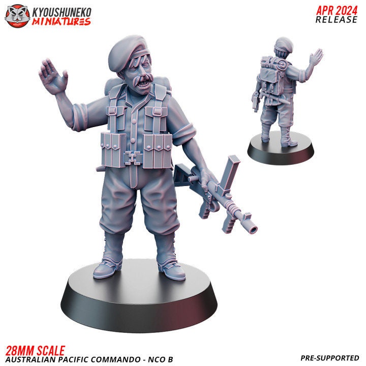 NCO B - Australian Pacific Commando ww2 - Kyoushuneko Miniatures