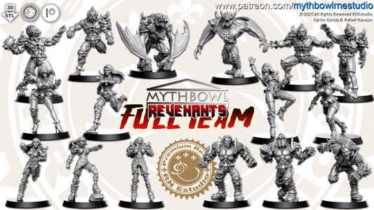 Revenants Team 16 Fantasy Football miniatures - Rnestudio 32mm