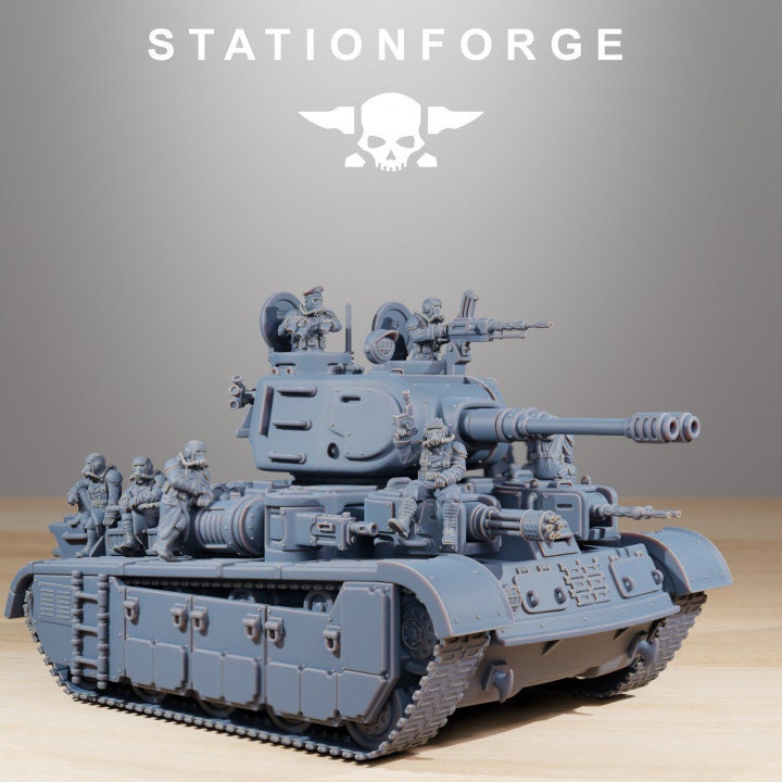 GrimGuard Heavy Battle Tank - StationForge - 28mm