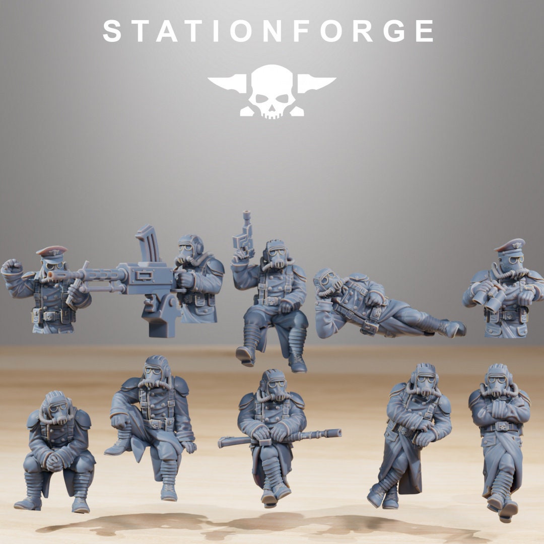 GrimGuard Heavy Battle Tank crew - StationForge - 28mm