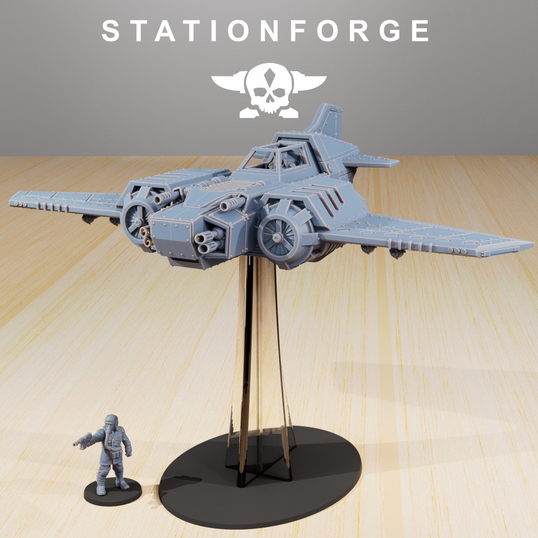 GrimGuard SF-19A Fighter Plane - StationForge - 28mm