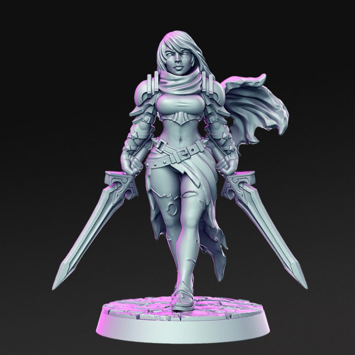 Melisa - Female fighter - Rnestudio 32mm