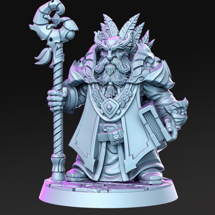 Draloth - Dwarf druid - Rnestudio 32mm