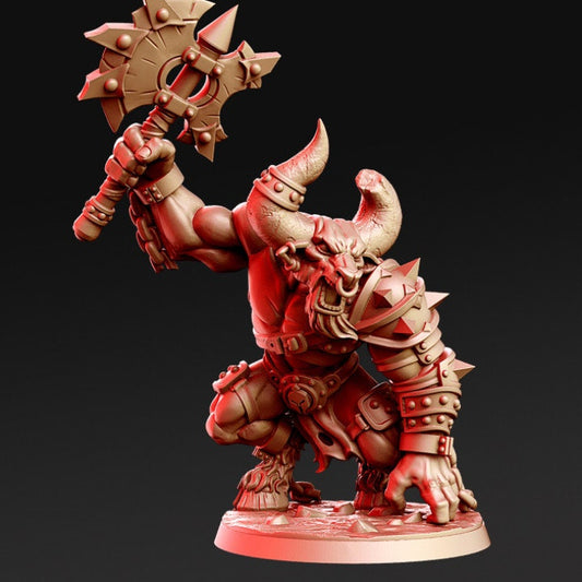 Taumachos - Minotaur Gladiator - Rnestudio 32mm