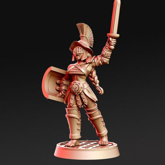 Murmilla - Female Gladiator - Rnestudio 32mm