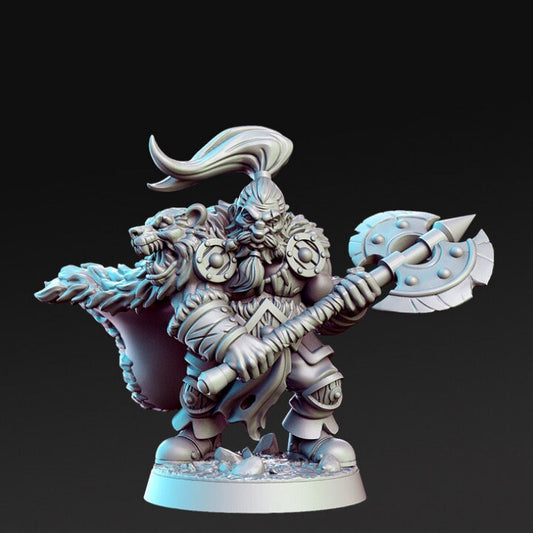 Ortwayn - Dwarf Warrior - Rnestudio 32mm