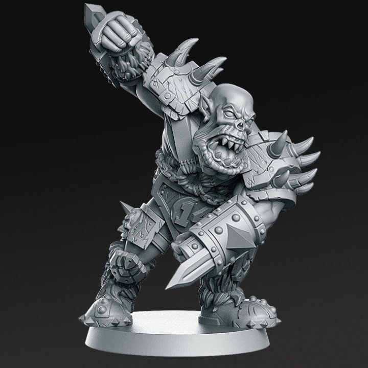 014 Orc Blocker - Fantasy Football - Rnestudio 32mm