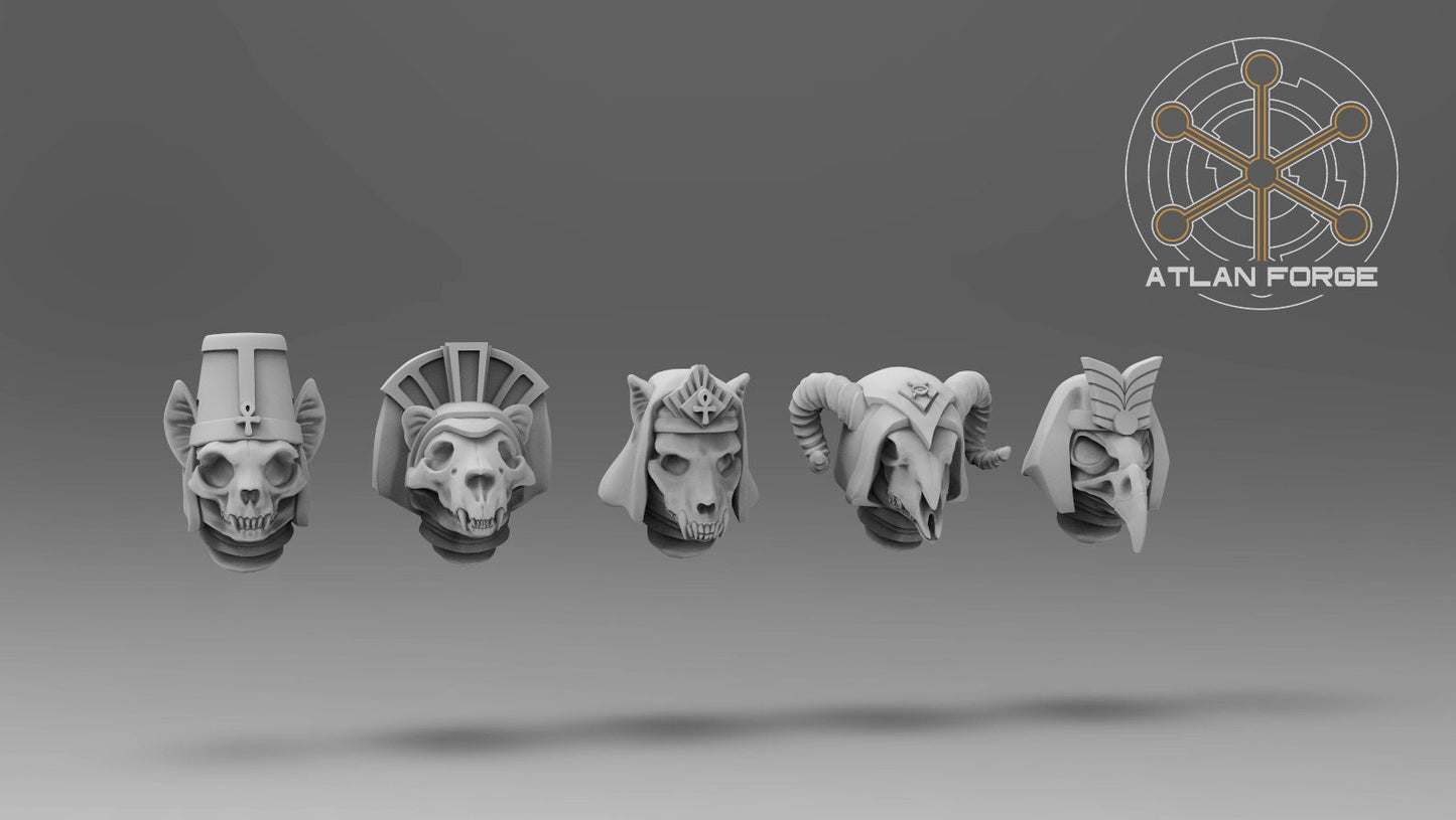 Heads - Aegyptian Cultists - Bits - Atlan Forge