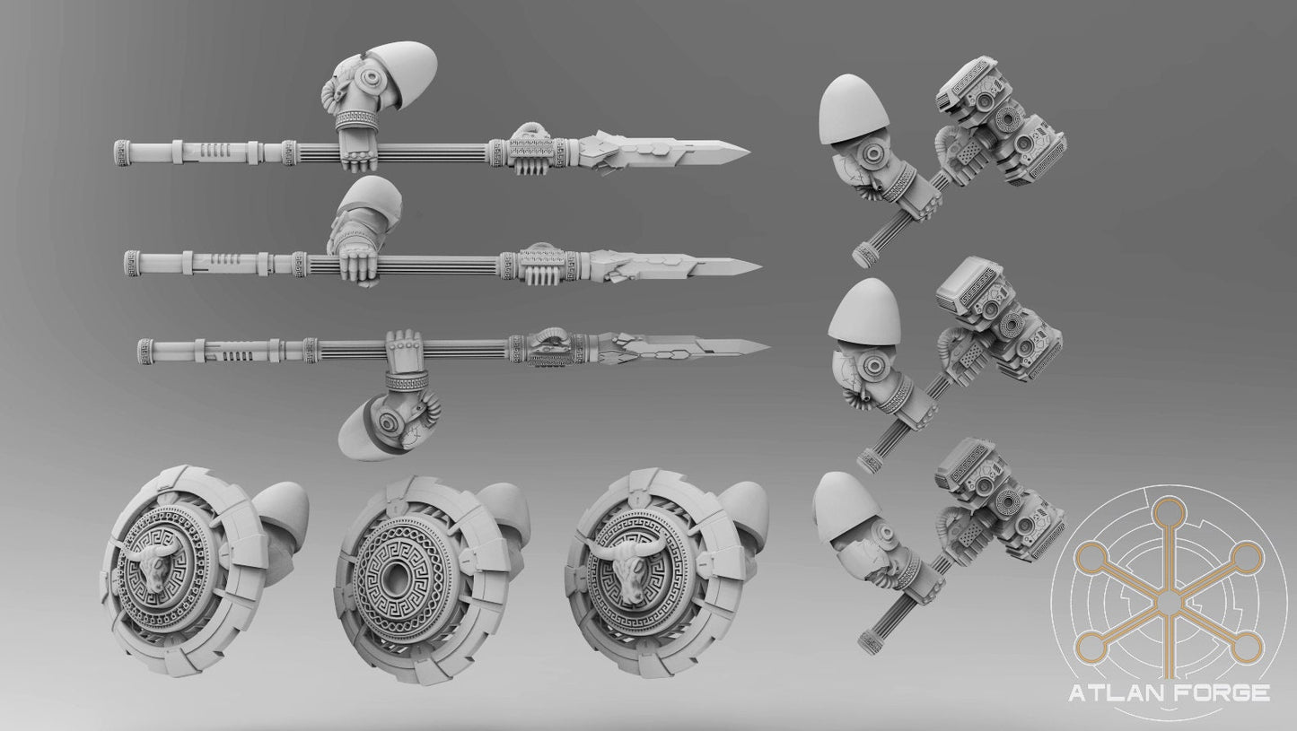 Arms and weapons v2 - Minoan Assault Myrmidons - Bits - Atlan Forge