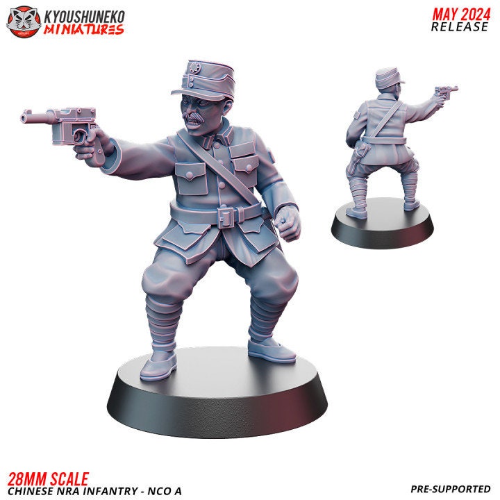 Chinese NRA Infantry NCO A - Chinese Army ww2 - Kyoushuneko Miniatures