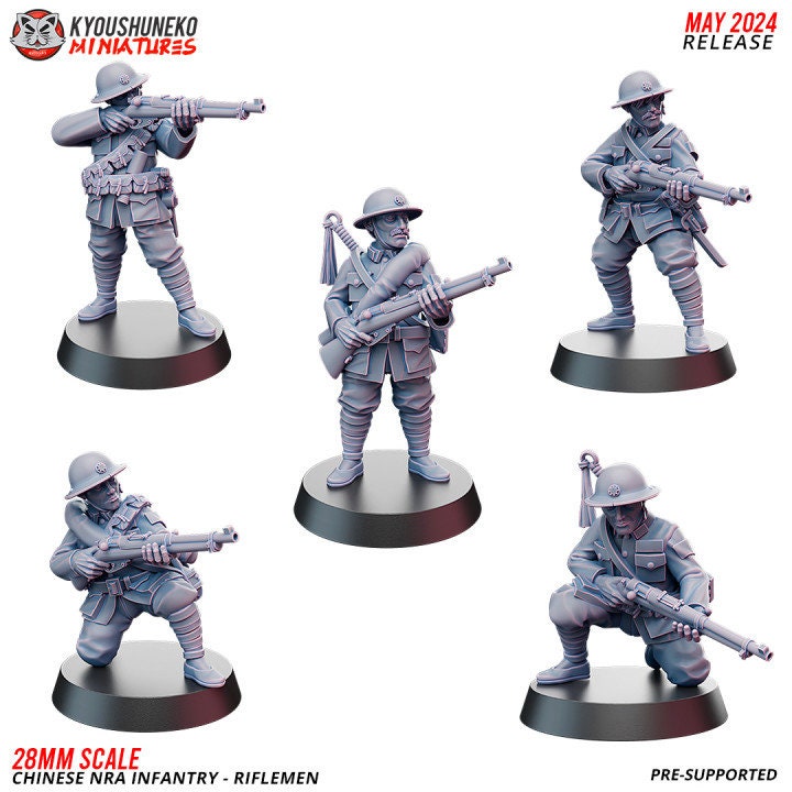 Chinese NRA Infantry Rifleman - Chinese Army ww2 - Kyoushuneko Miniatures