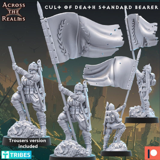 Cult of Death Standard Bearer - Across the Realms 32mm