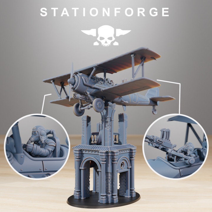 GrimGuard SF-14A Biplane - StationForge - 28mm