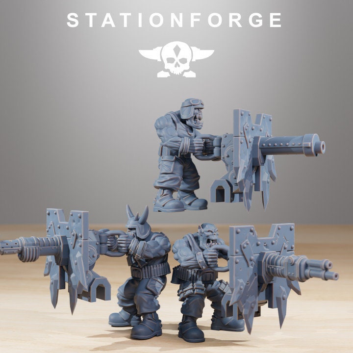 Orkaz Run Rolla crew v4 - StationForge - 28mm