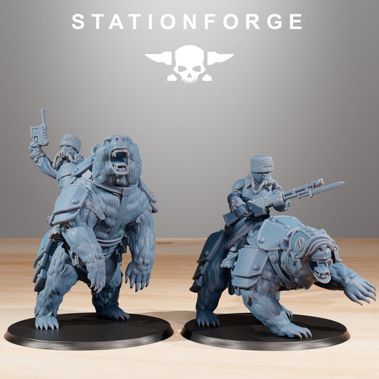 Grimguard Bear Riders v2 - StationForge - 28mm